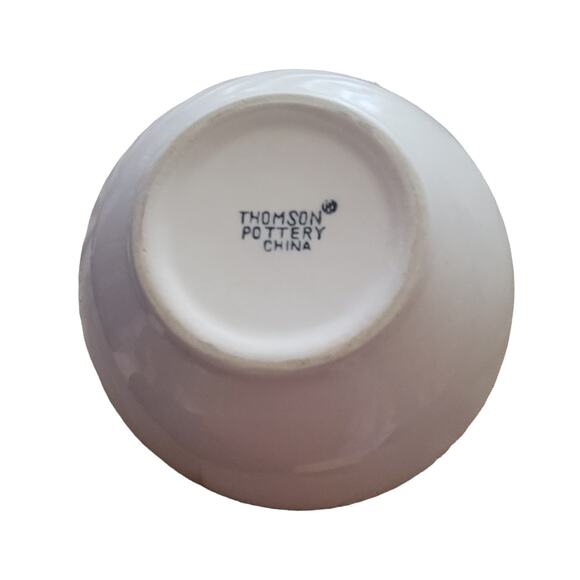 Thomson Pottery Birdhouse Bowls Birds Red Hearts Blue jay set of 2 - Picture 5 of 8